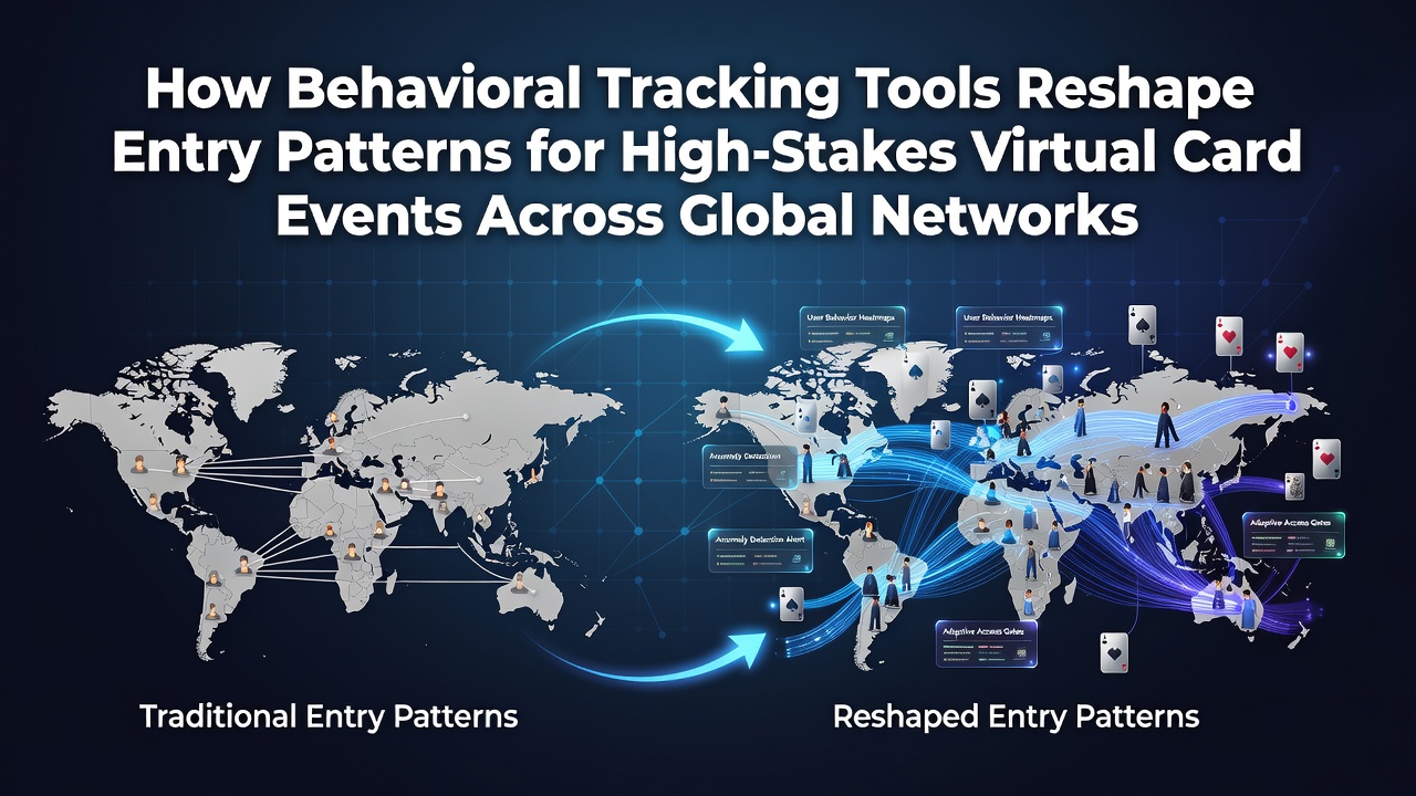 Behavioral tracking dashboards displaying entry timing data across virtual card platforms