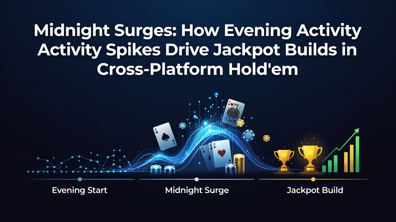 Cross-platform Hold'em players engaging in evening sessions that contribute to jackpot accumulation across mobile and desktop interfaces